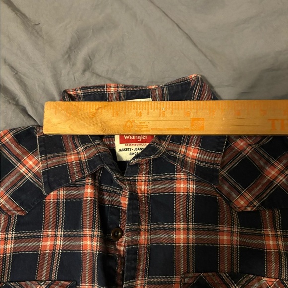 Wrangler Western Flannel Shirt Mens Medium Plaid Flex for Comfort Workwear NWOT - Picture 6 of 16